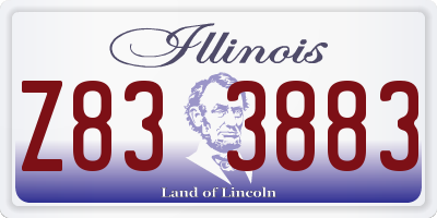 IL license plate Z833883
