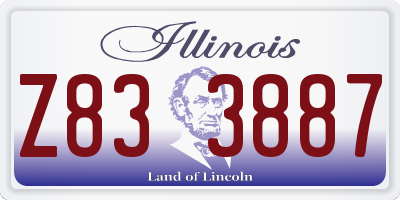 IL license plate Z833887