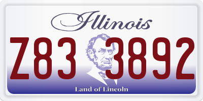 IL license plate Z833892