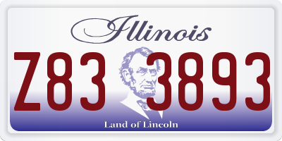 IL license plate Z833893