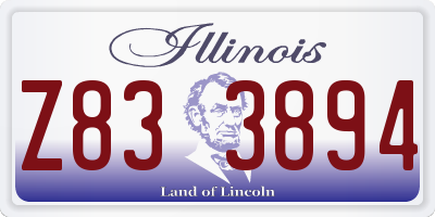 IL license plate Z833894