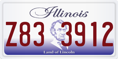 IL license plate Z833912