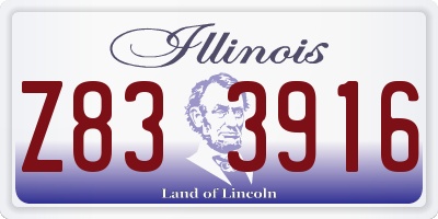 IL license plate Z833916