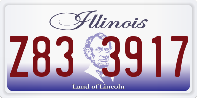 IL license plate Z833917