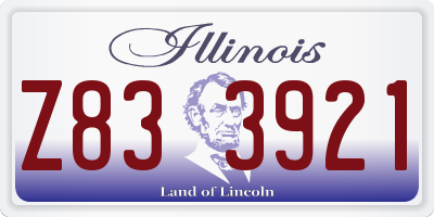 IL license plate Z833921