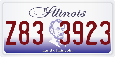 IL license plate Z833923