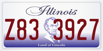IL license plate Z833927