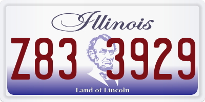 IL license plate Z833929