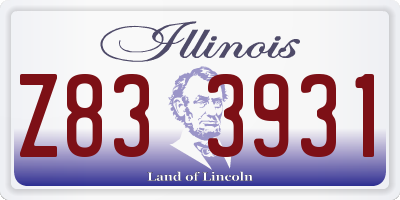 IL license plate Z833931
