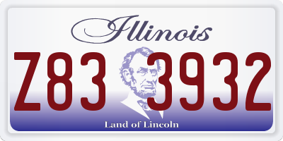 IL license plate Z833932
