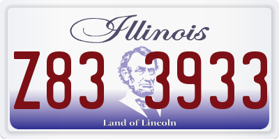 IL license plate Z833933