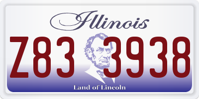 IL license plate Z833938