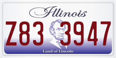 IL license plate Z833947