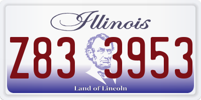 IL license plate Z833953