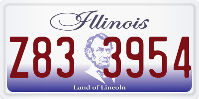 IL license plate Z833954