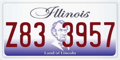 IL license plate Z833957