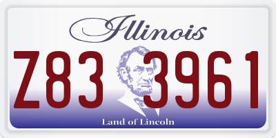 IL license plate Z833961