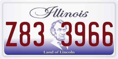 IL license plate Z833966