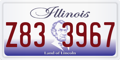 IL license plate Z833967