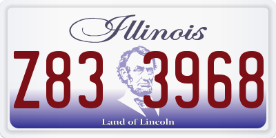 IL license plate Z833968