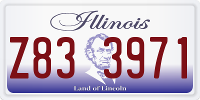IL license plate Z833971