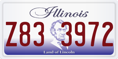 IL license plate Z833972