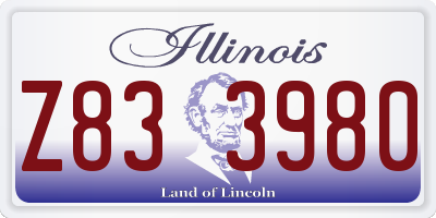 IL license plate Z833980