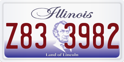 IL license plate Z833982