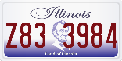 IL license plate Z833984