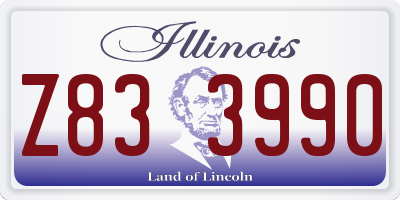 IL license plate Z833990