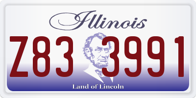 IL license plate Z833991