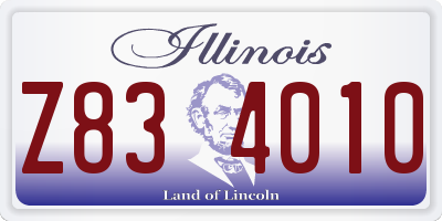 IL license plate Z834010