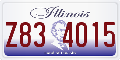 IL license plate Z834015