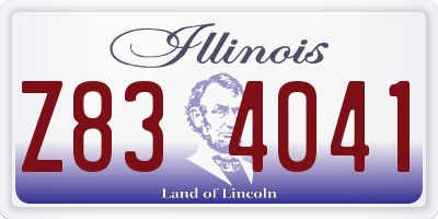 IL license plate Z834041