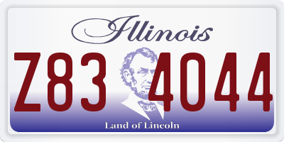 IL license plate Z834044