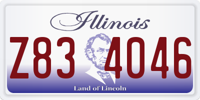 IL license plate Z834046