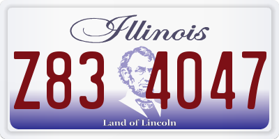 IL license plate Z834047