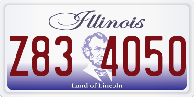 IL license plate Z834050