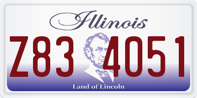 IL license plate Z834051