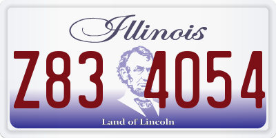 IL license plate Z834054