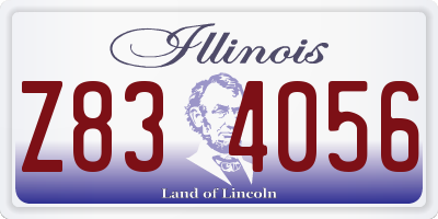 IL license plate Z834056