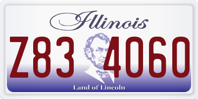IL license plate Z834060