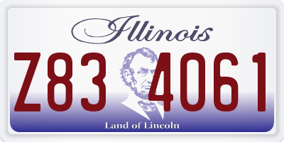 IL license plate Z834061