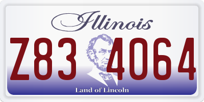 IL license plate Z834064