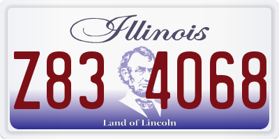 IL license plate Z834068