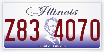 IL license plate Z834070