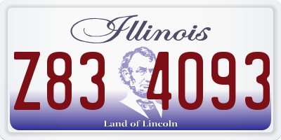 IL license plate Z834093