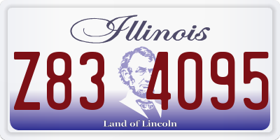 IL license plate Z834095