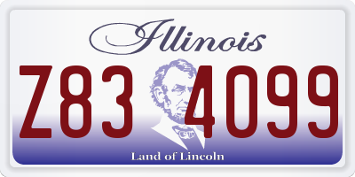 IL license plate Z834099