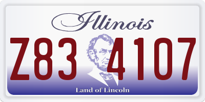 IL license plate Z834107